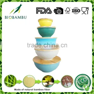 Cute Design Quality Assurance Degradable Bamboo Fiber Bowl Set thumbnail-1