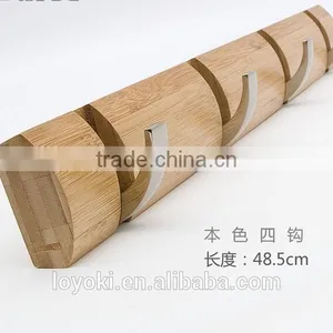 Bamboo Coat Rack Wall Mount Hook for Coat and Clothing Keey Hook thumbnail-1