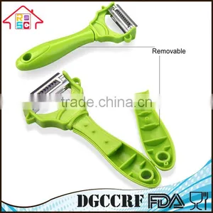 Reliable Factory Multifunction 2 in 1 Vegetable Fruit Salad Peeler Silcer thumbnail-2