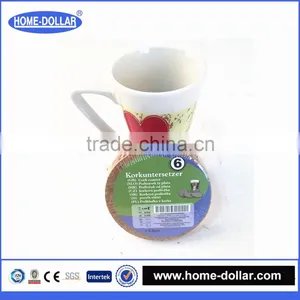 Eco-friendly Natural Round 6pcs Cork Hot Pad thumbnail-1