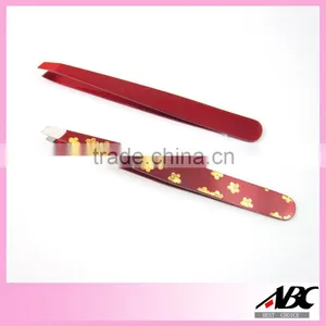 Flower Pattern Slanted Eyebrow Tweezer thumbnail-6