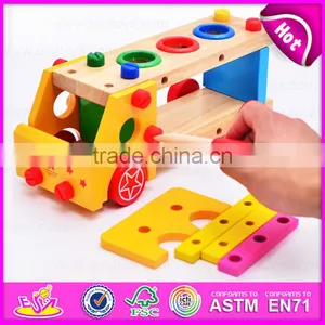 2015 Wooden Screw Knocking Toy,Educational DIY Toy Screw Combination,Children Loading to Knock the Ball Down the Car Toy W03C015 thumbnail-2
