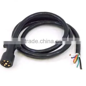 S10333 7 Way Rv Blade Molded Trailer Wire 8' Feet Replacement Cable Cord Harness With Premium Double Prong Connector End Plug thumbnail-3