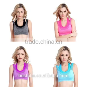 Wholesale Athletic Wear Yoga Clothing Manufacturers Sexy Cross Strap Back Sports Bra thumbnail-3