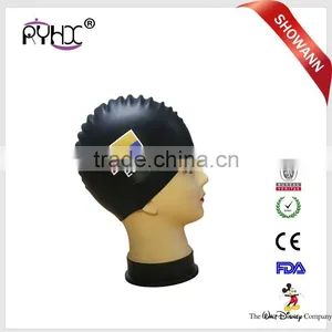 China Wholesale Custom Silicone Waterproof Swimming Cap thumbnail-2