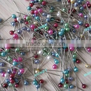 Assorted Rosette Pearl Round Head Straight Hijab Pin thumbnail-6