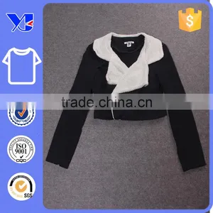 Cover Design Left Pocket Top Fashionable Short Style Outer Fleece Coat thumbnail-1