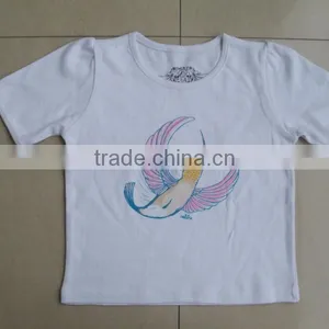 Children Cotton T-shirts , Kids Short Sleeve Water Printed Interlock Jersey Cotton T-shirts thumbnail-2
