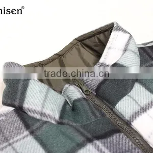 China Wholesale Flannel Reversible Warm Custom Men Vest thumbnail-5