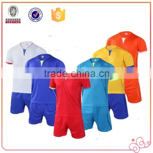 China OEM Service Cheap High Quality Men Sports Two Pieces Soccer Jersey Sets Custom Logo Print thumbnail-1