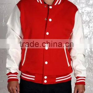 Hot Men's Jackets, Varsity Baseball for Men Jacket With Two Pockets thumbnail-1