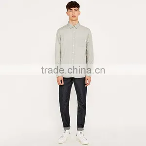 Wholesale 2016 New Style Casual Long Sleeve Linen Slim Fit Shirts for Men thumbnail-6