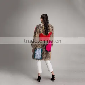 MyfurTop Quality Winter Heart Shap Fashion Lady Clothing Genuine Raccoon Fur Coat With Factory Price thumbnail-5