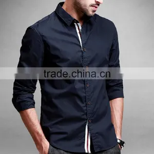Fashion Men Beautiful Shirt Fancy Dress Shirt for Men Stitching thumbnail-4