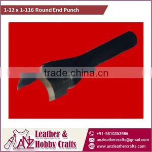 1-12 x 1-116 Round End Punch for Traditional Leather Craftmanship thumbnail-1