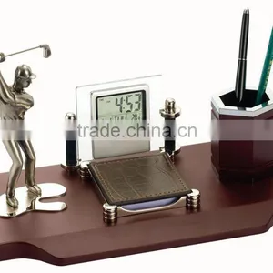 Golf Wood Desktop for Office Gift Clock thumbnail-2