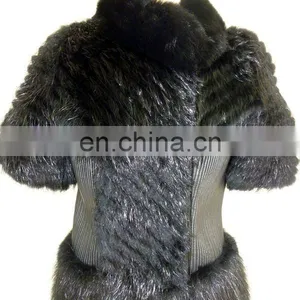 HK103 Ladies Raccoon Dog Fur Coat thumbnail-1