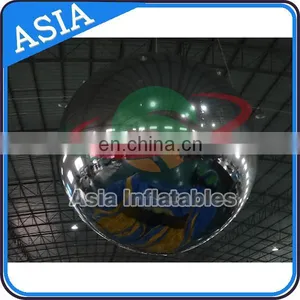 2m Hot Sale Silver Inflatable Mirror Ball Stage Decoration Ball for Fashion Show thumbnail-2