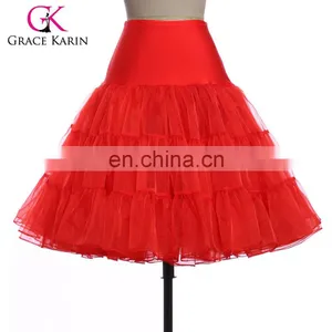22 Colors Available Grace Karin Women A-line Short Retro Dress Vintage Crinoline Rockabilly Petticoat Underskirt CL008922-3 thumbnail-1