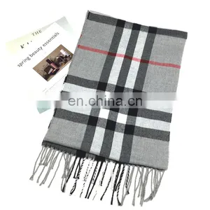 Spain Style Checked Design Fashion Brand Scarf thumbnail-5