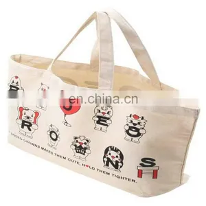 Custom Logo Handle Canvas Shopping Bag Canvas Tote Bag thumbnail-1