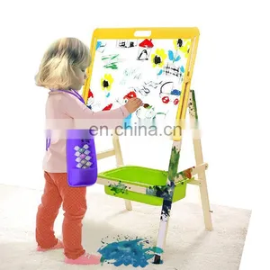 Customized Logo Art Smock Artist Fabric Aprons With 2 Pockets For Chidren 47*33 cm thumbnail-3