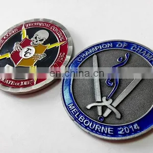 Zinc Cast Flat Wave Edge 3D Relief Custom Souvenir Coin thumbnail-2
