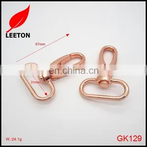 Factory Supply Shiny Rose Gold Swivel Snap Hook for Handbag thumbnail-6