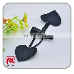 Horn Toggle Button With Heart Shaped Leather,imitation Button Made From Polyester/plastic thumbnail-1