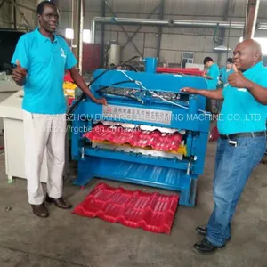 Africa Hot Design Metal Roofing Double Layer Glazed Tile Forming Machine thumbnail-3