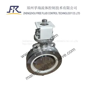 Ceramic Coated Wafer Ends Pneumatic Operation Adjusting Butterfly Valve thumbnail-3
