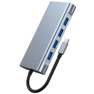 11-in-1 USB C Hub Type C to Multiple HDMI RJ45 VGA USB 3.0 2.0 With Power Supply Adapter Docking Station thumbnail-4