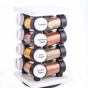 16 Jars Spice Rack Set With Rotationg Base Spice Rack Set thumbnail-5