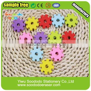 Non-toxic Wacky Erasers Gear Shape Decor Eraser thumbnail-3
