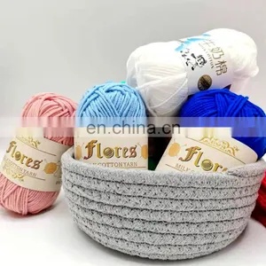 100% Acrylic Yarn 5Ply Milk Cotton Acrylic Blended Crochet Knitting Yarn Using For Sweaters thumbnail-1