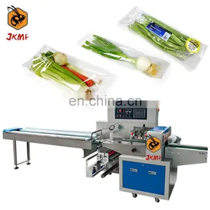 JKMF Automatic Long Beans Pillow Packaging Machine Fennel Drumstick Packing Machine Asparagus Packing Machine thumbnail-1