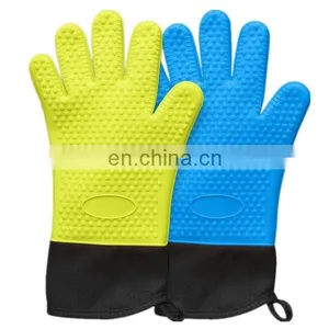 Household Barbecue Multifunctional Kitchen Microwave Oven Silicone Rubber Baking BBQ Mitt Oven Gloves thumbnail-1