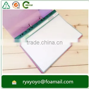 Eco-friendly Hard Cover pp Plastic a4 Size 2d Ring Clip Clear File Folder thumbnail-2