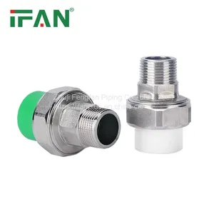 IFAN High Quality Green PPR Pipe Fitting High Pressure PN25 Brass Male Union Fitting thumbnail-3