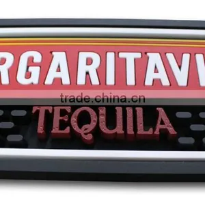 2016 Novelty OEM Logo Portable Use Soft and Durable Silicone PVC Drip Rail Bar Mat, Bar Runner Quality Choice thumbnail-5