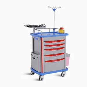 ABS Hospital Medical Emergency Medicine Nursing Treatment Trolley Equipment With Drawers thumbnail-2