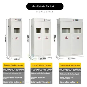 Oxygen Cylinder Storage Cabinet With Visual Window - Hospital Grade Safety Cabinet thumbnail-1