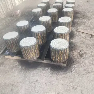 River Channel Cement Tree Stump Stones, Round Cement Tree Stumps, Special Cement Tree Stump Stones, Hengyusen thumbnail-2