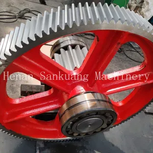 Single Helical Girth Gear 25 Module Case Hardened Steel for Reduction Gearbox thumbnail-1