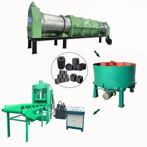 Eco-Friendly Biomass Charcoal Making Machine Rice Husk Sawdust Coconut Shell Charcoal Briquetting Plant EPC thumbnail-1