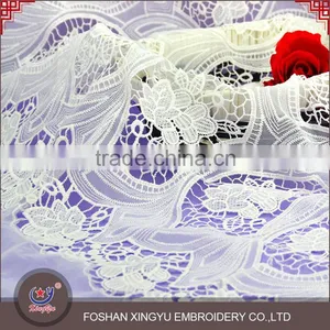 Woman Garment Accessories Transparent Micro Fiber Polyester White 130-135cm Width Mesh Lace Fabric thumbnail-1