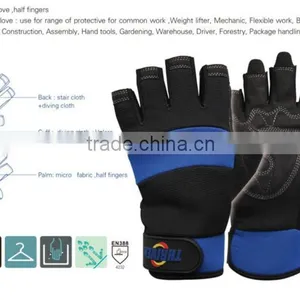 Light Mechanic Gloves Industry Safety Half Fingers thumbnail-1