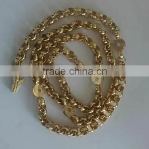 New Gold Chain Design Stainless Steel Small Brass Rolo Chain For Men thumbnail-1