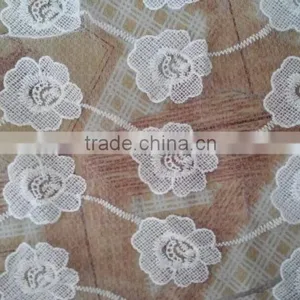 Mesh Lace Fabric Accessory Embroidery Milk Silk Full Lace With Flower thumbnail-2
