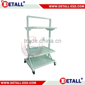 Height Adjustable Antistatic Cart With Two Shelves thumbnail-5